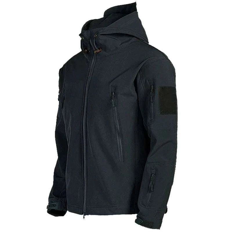 Men’s Tactical Waterproof Soft Shell Jacket with Hood – Windproof-Green SYP888 / M 57-65KG