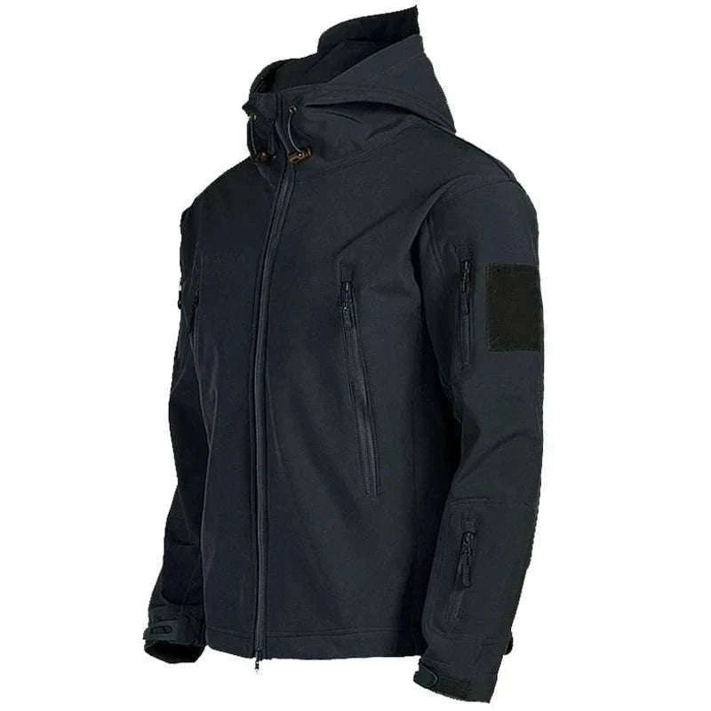 Men’s Tactical Waterproof Soft Shell Jacket with Hood – Windproof-Green SYP888 / M 57-65KG