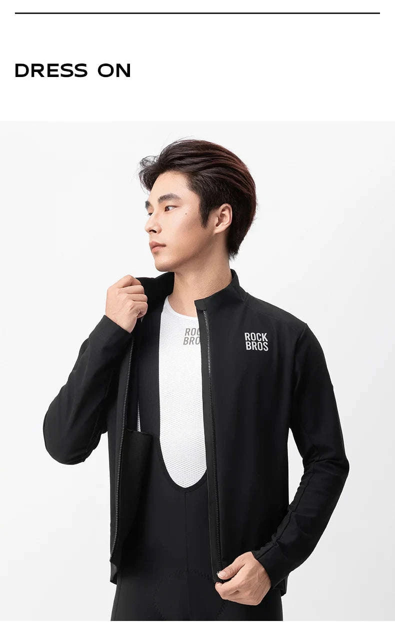 Men’s Thermal Cycling Jacket Windproof Fleece Bike Coat-YDWT007 / Asian S(EUR XS)