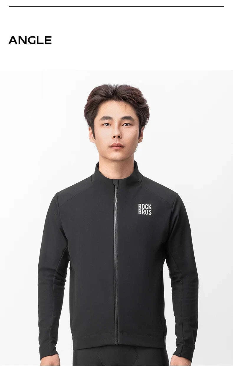 Men’s Thermal Cycling Jacket Windproof Fleece Bike Coat-YDWT007 / Asian S(EUR XS)