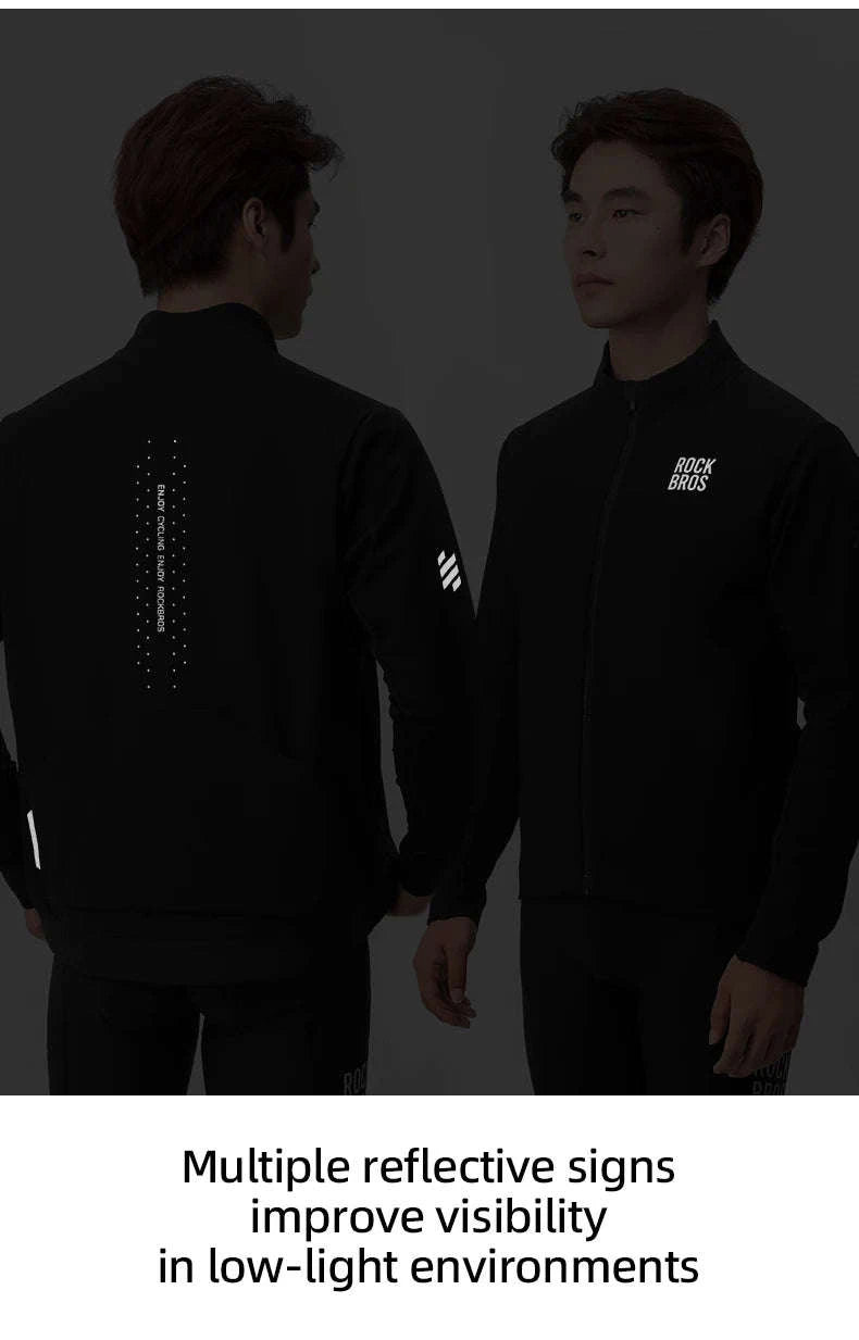 Men’s Thermal Cycling Jacket Windproof Fleece Bike Coat-YDWT007 / Asian S(EUR XS)