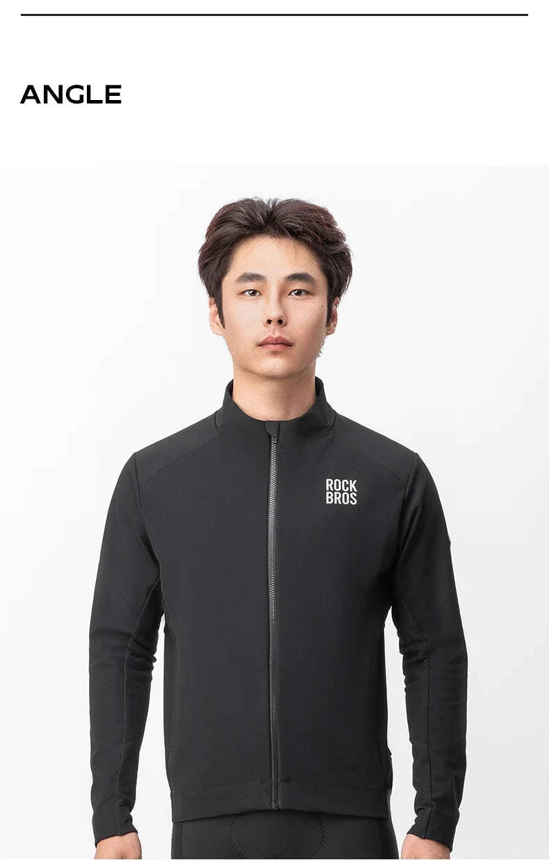 Men’s Thermal Cycling Jacket Windproof Fleece Bike Coat-YDWT007 / Asian S(EUR XS)