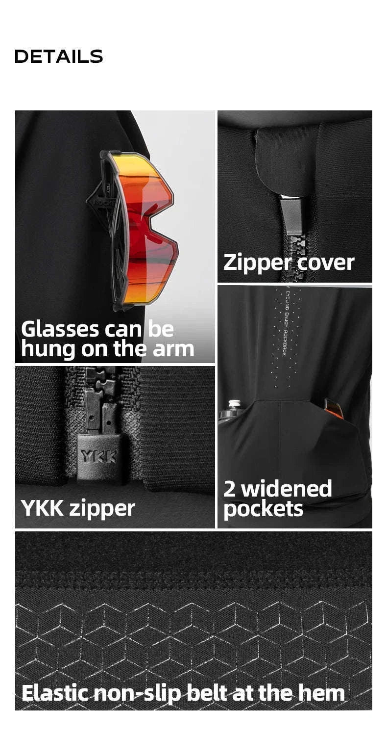 Men’s Thermal Cycling Jacket Windproof Fleece Bike Coat-YDWT007 / Asian S(EUR XS)