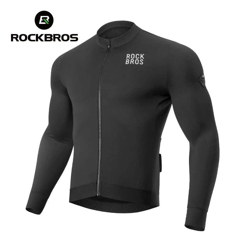 Men’s Thermal Cycling Jersey Windproof Fleece for Cold Weather Riding-YDWT006-1bl / Asian 3XL(EUR 2XL)