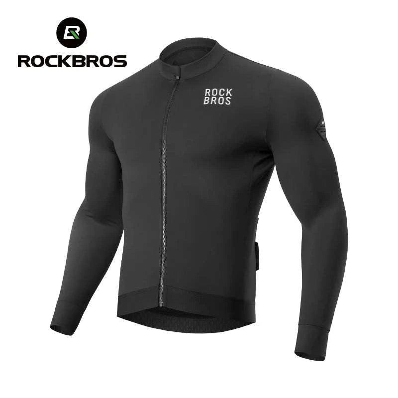 Men’s Thermal Cycling Jersey Windproof Fleece for Cold Weather Riding-YDWT006-1bl / Asian 3XL(EUR 2XL)