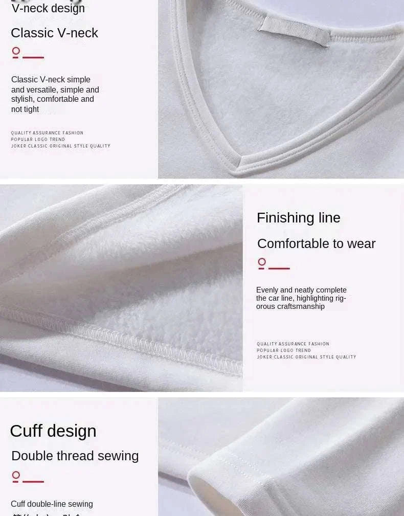 Men's Thermal T-Shirt — Fleece Lined Long-Sleeve Base Layer-Light Grey / 2XL 65-75KG