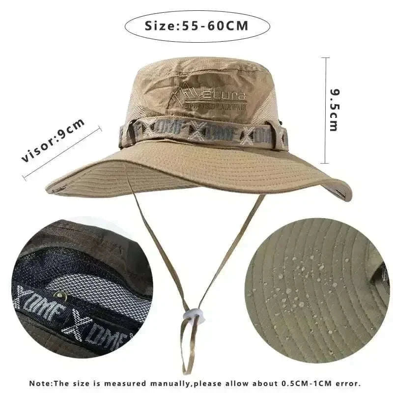 Men's UV Protection Bucket Hat-One Size / Khaki