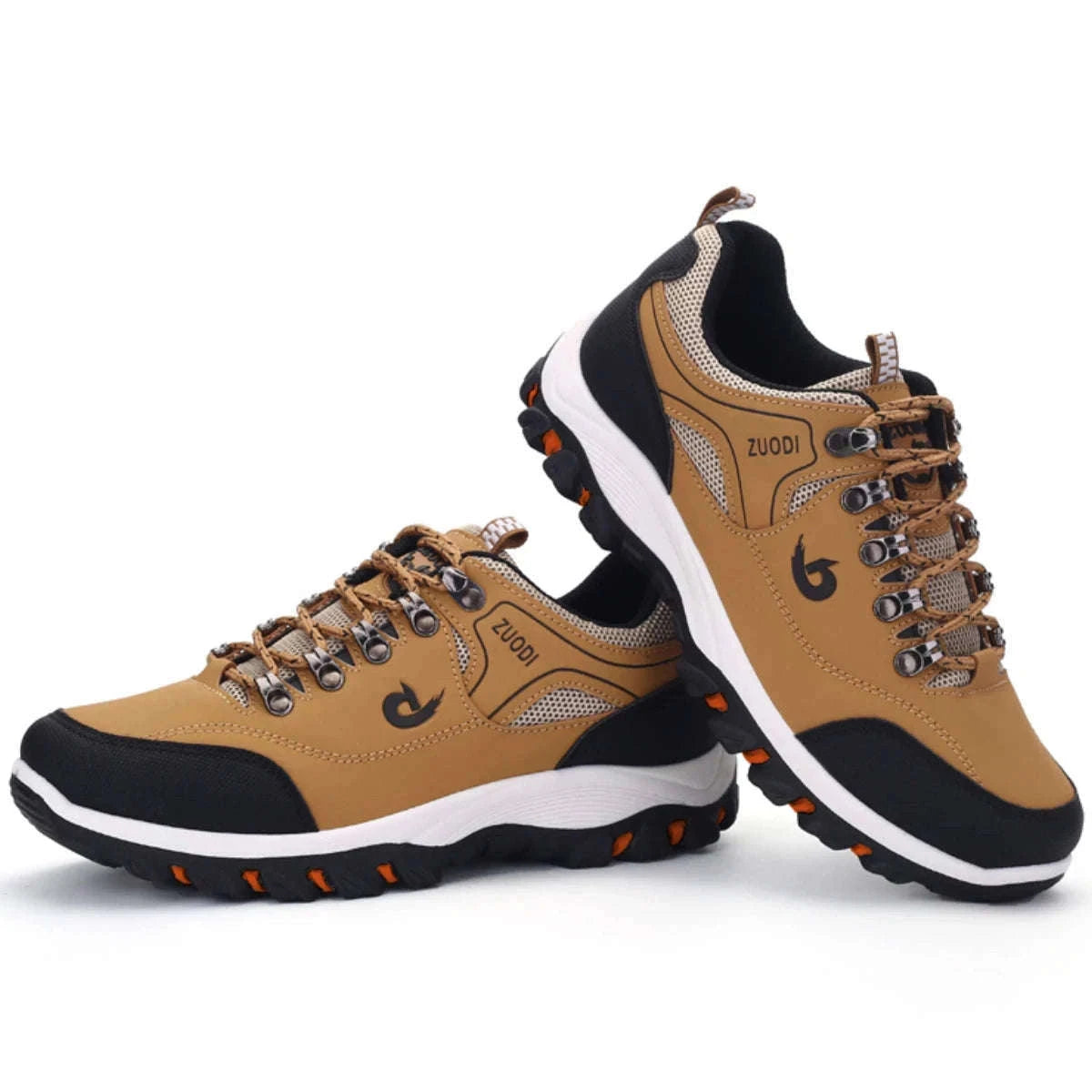 Men’s Waterproof PU Leather Hiking Shoes for Wet Trails-Army green / 40