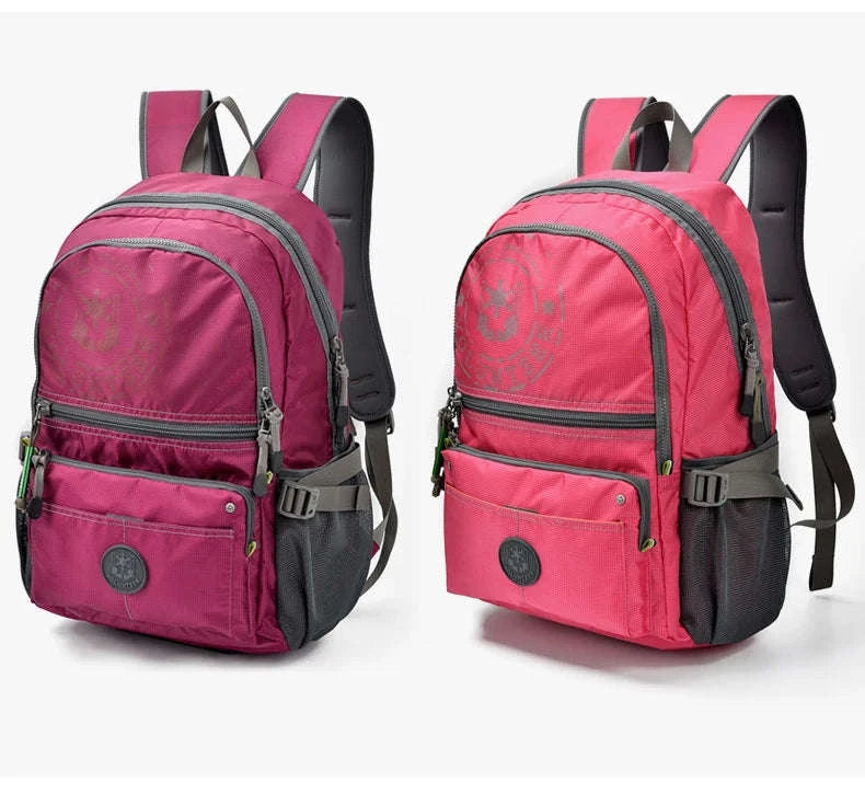Men's Waterproof Travel Backpack with Multi‑Pocket Design-Purple(Large)