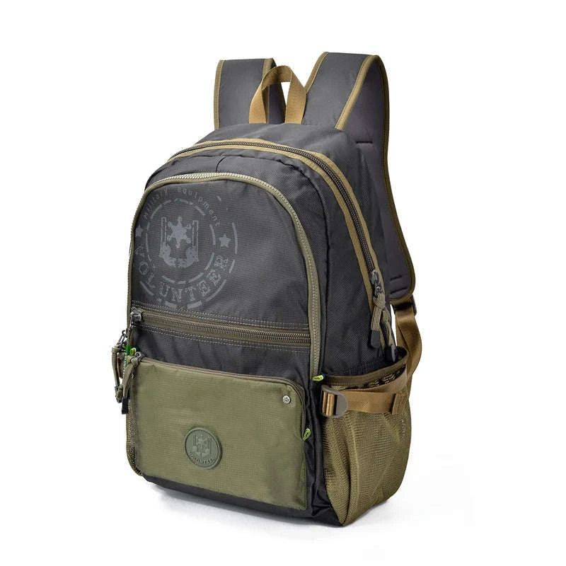 Men's Waterproof Travel Backpack with Multi‑Pocket Design-Purple(Large)