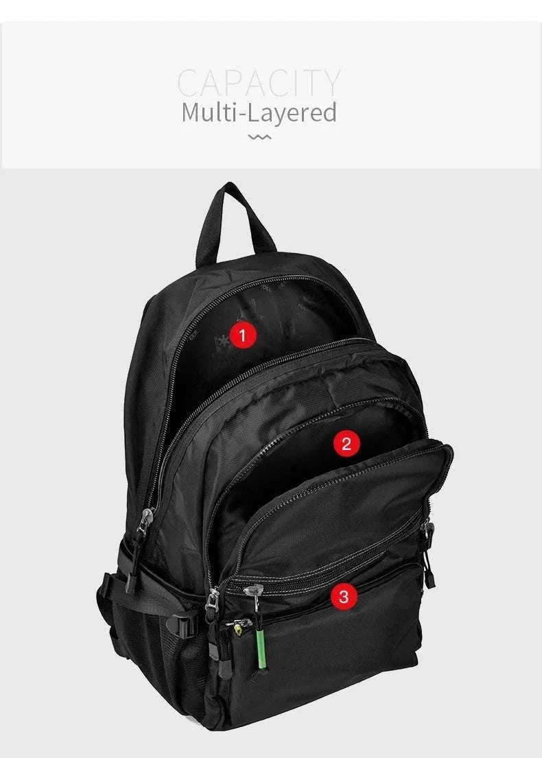 Men's Waterproof Travel Backpack with Multi-Pocket Storage-Grey(Large)