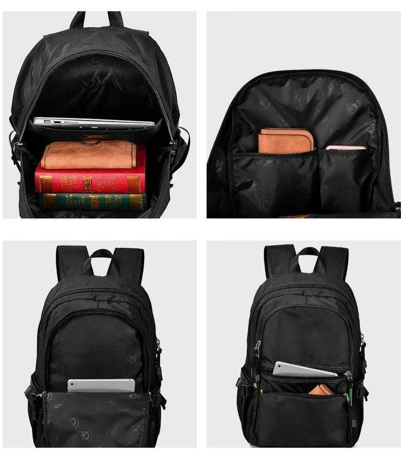 Men's Waterproof Travel Backpack with Multi-Pocket Storage-Grey(Large)