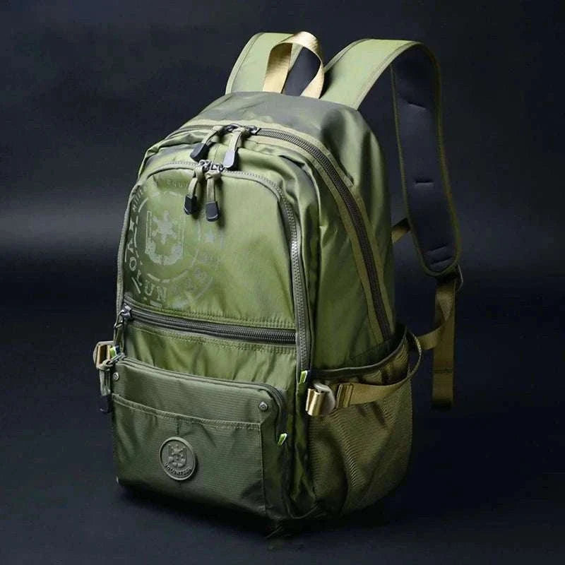 Men's Waterproof Travel Backpack with Multi-Pocket Storage-Grey(Large)