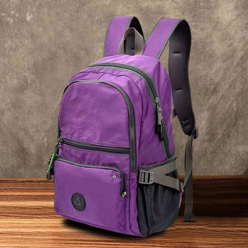 Men's Waterproof Travel Backpack with Multi-Pocket Storage-Grey(Large)