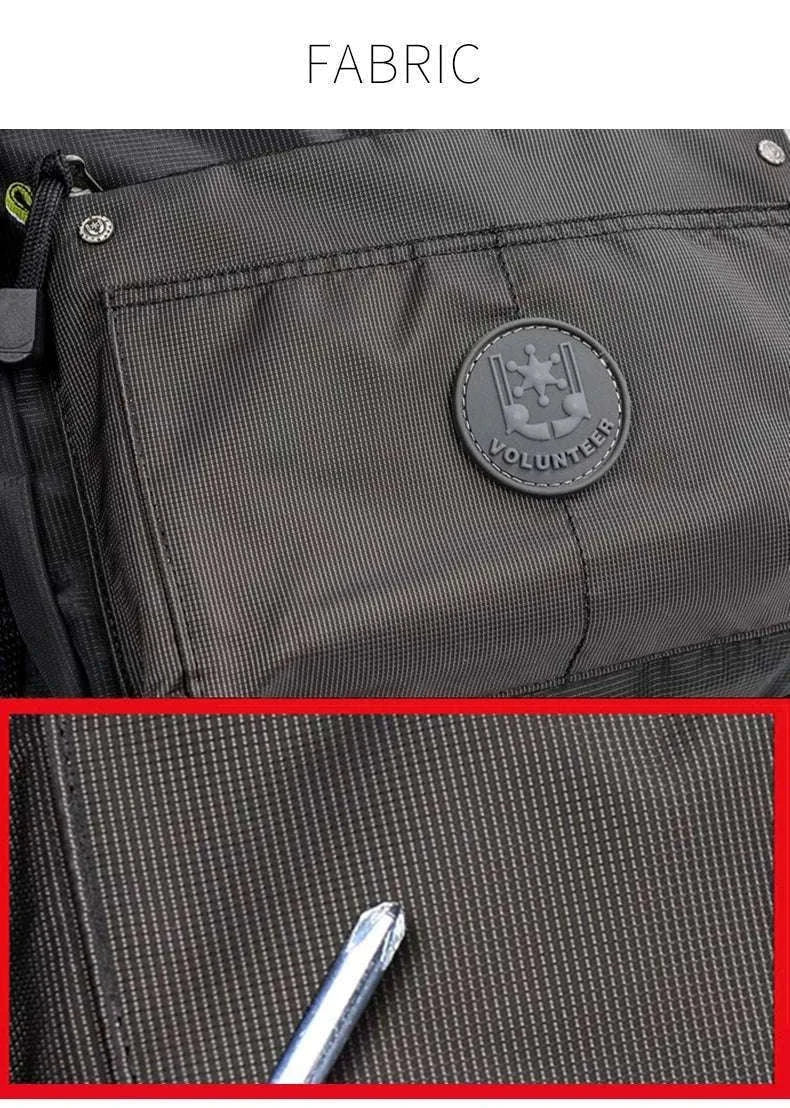 Men's Waterproof Travel Backpack with Multi-Pocket Storage-Grey(Large)