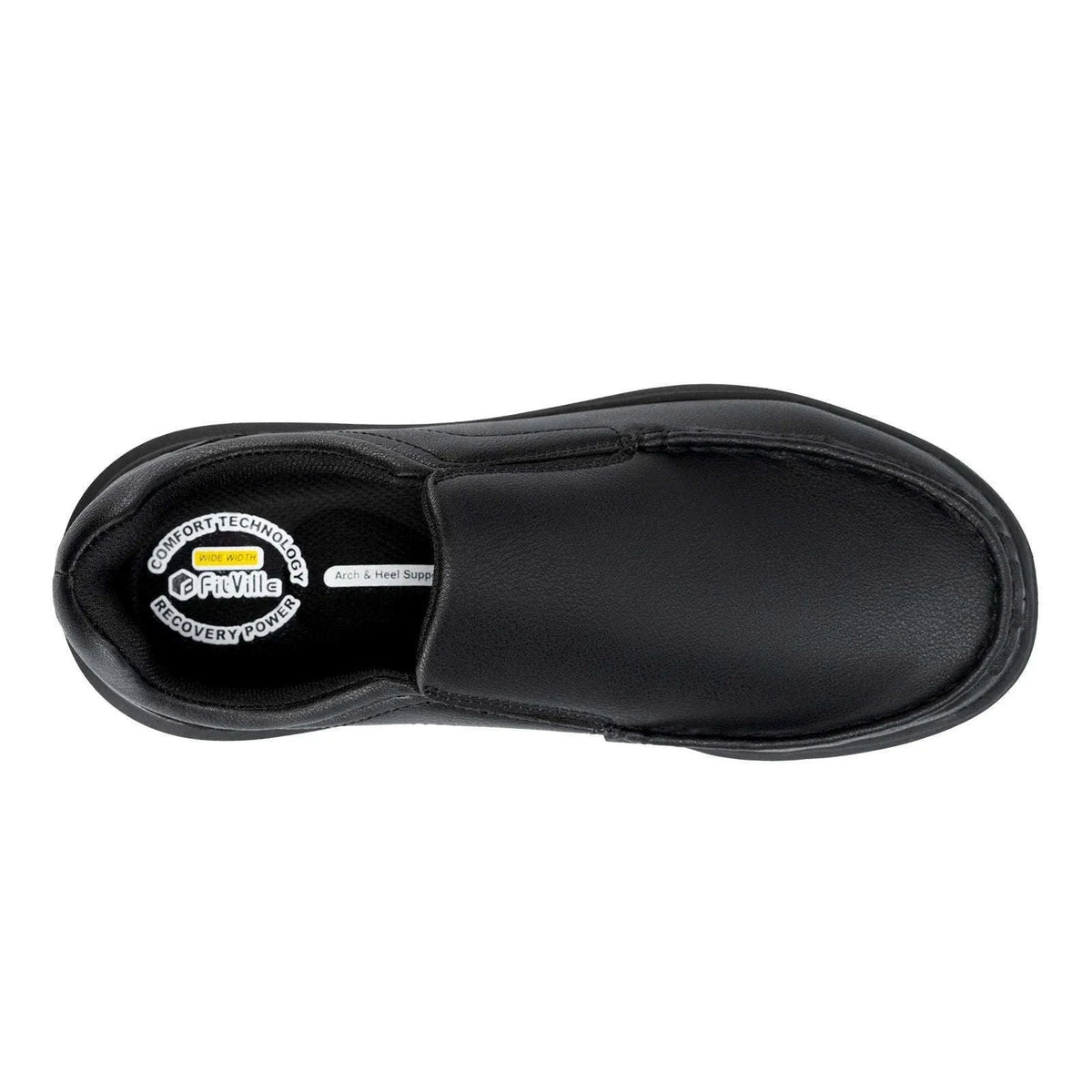 Men's Wide Width Slip-On Casual Shoes with Arch Support-D brown / 44.5