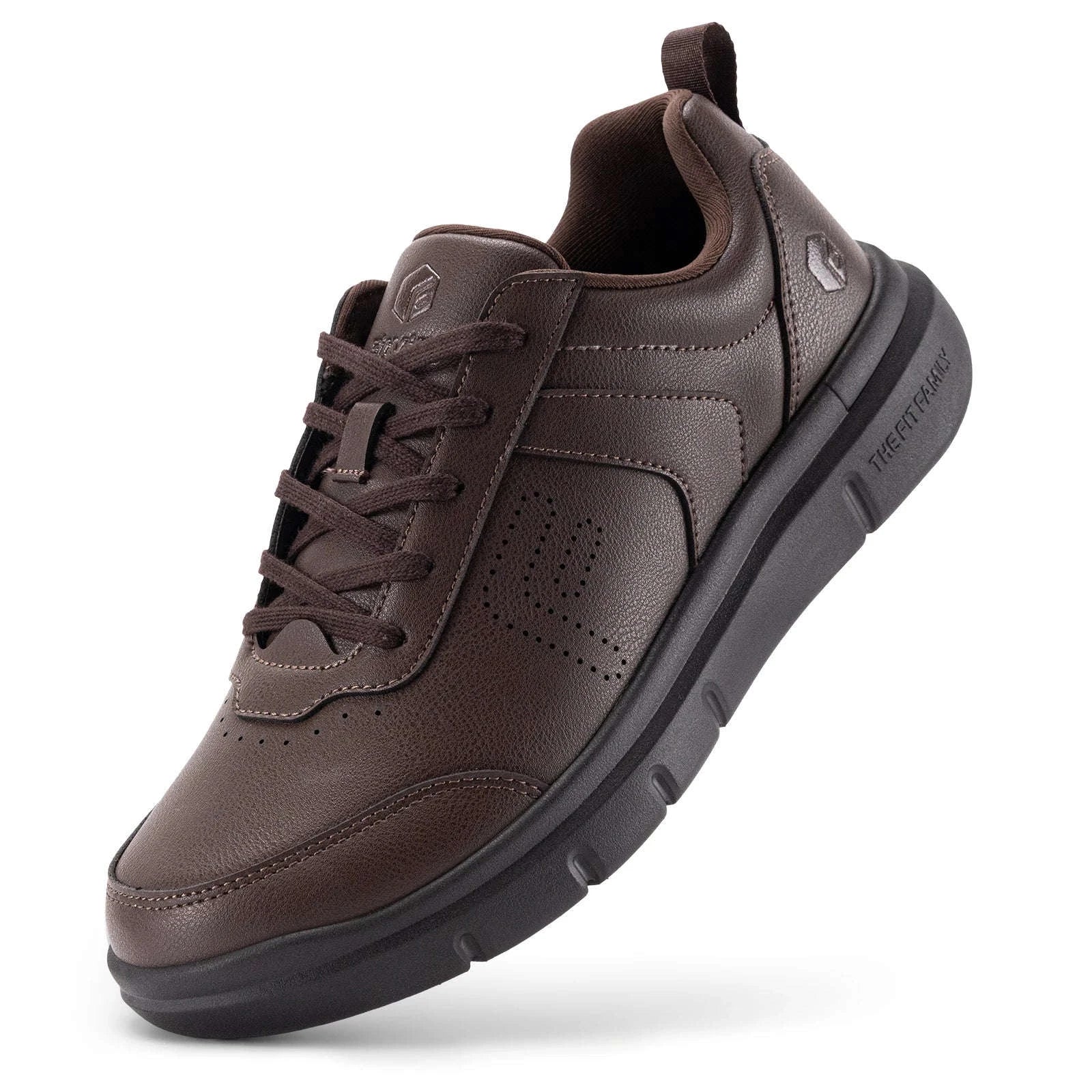 Men's Wide Width Slip-On Casual Shoes with Arch Support-D brown / 44.5