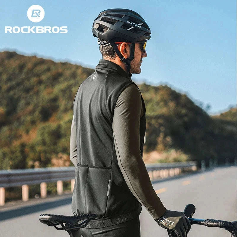 Men’s Windproof Cycling Vest for Cold Weather Riding-MJ003 / Asian XL(EUR L)