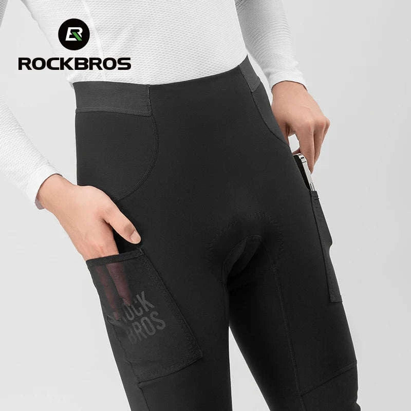 Men’s Winter Cycling Pants Windproof Fleece Trousers with Cushion-YDCK007-1 / Asian 3XL(EUR 2XL)
