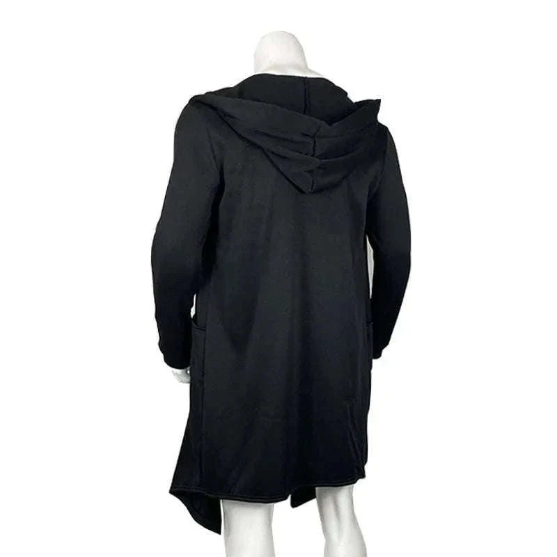 Men's Winter Hooded Cardigan Trench Coat-Green thickened / XL / Pack of 1
