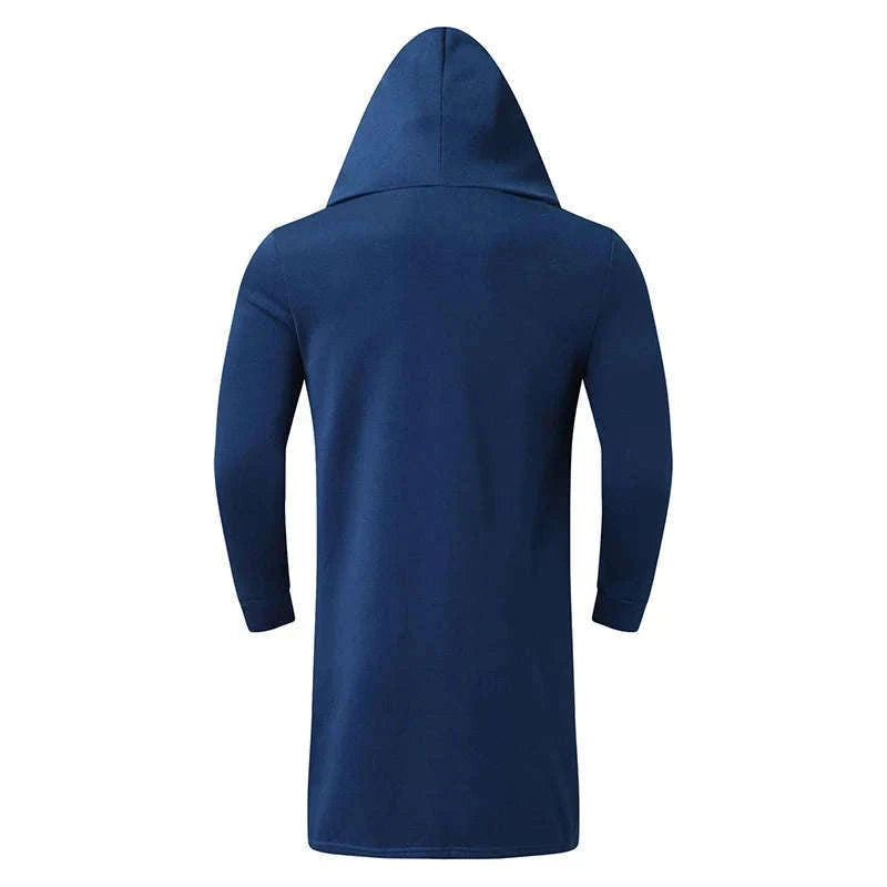 Men's Winter Hooded Cardigan Trench Coat-Green thickened / XL / Pack of 1