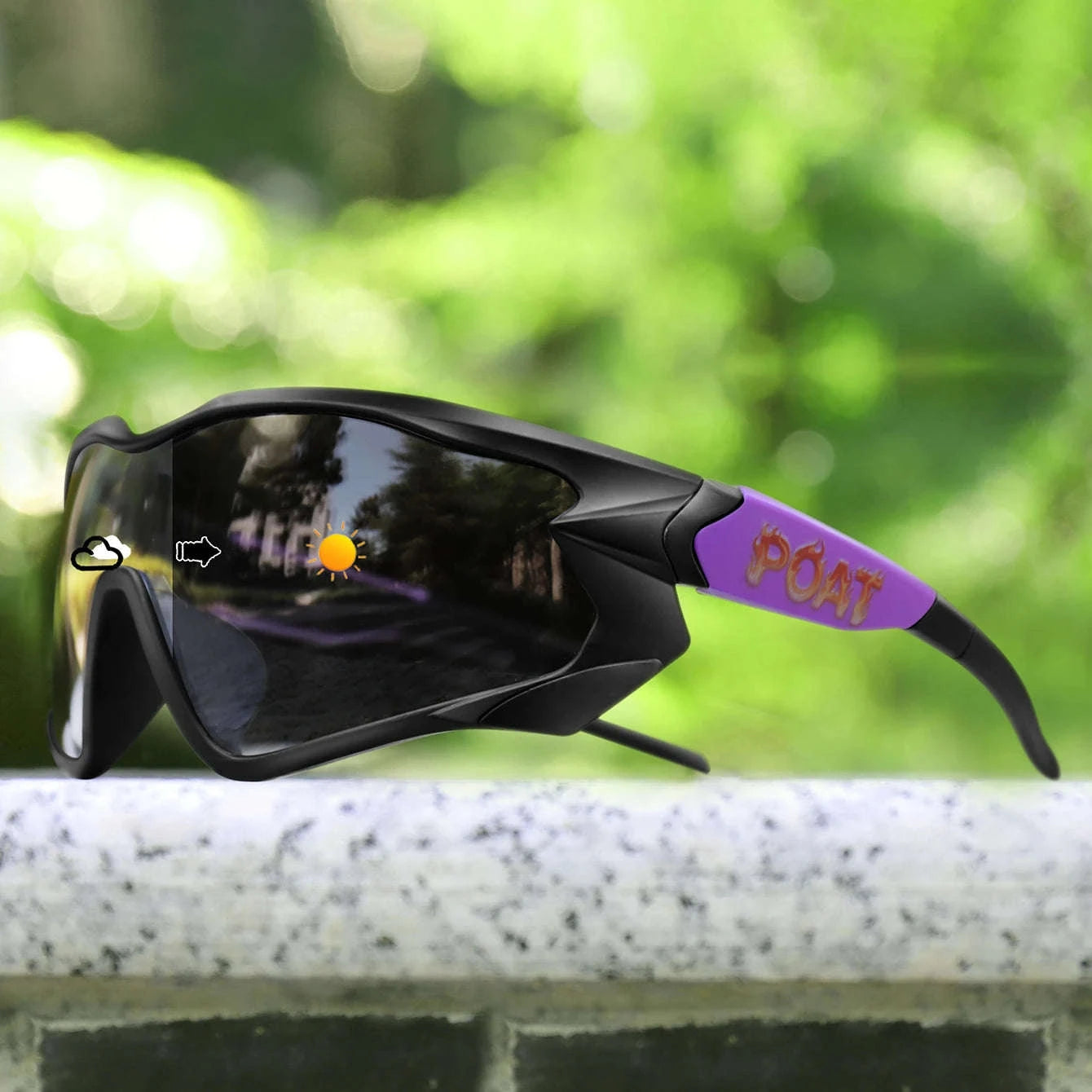 Men Women Photochromic Motorcycle Glasses for Outdoor Sports-AQ16 / China Mainland