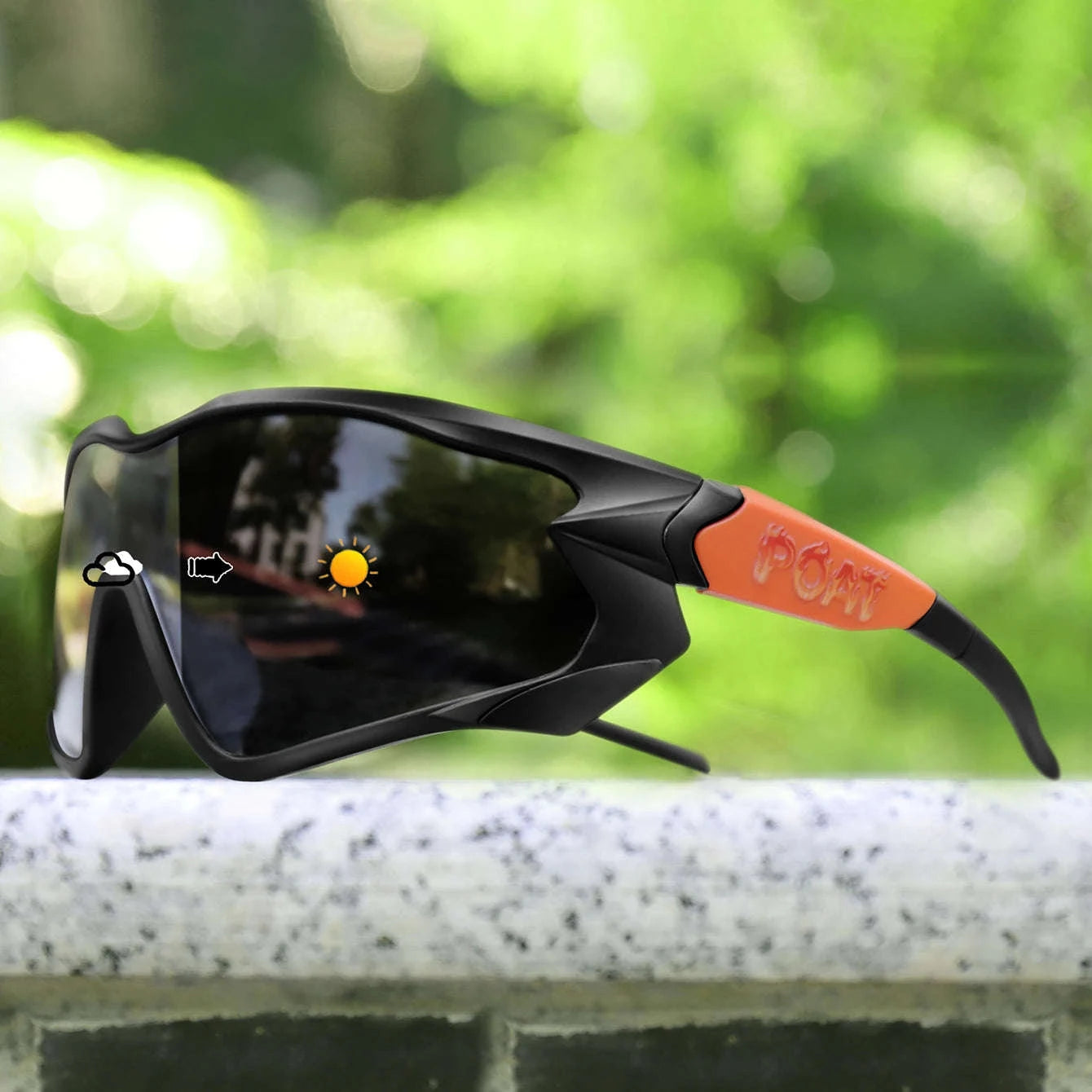 Men Women Photochromic Motorcycle Glasses for Outdoor Sports-AQ16 / China Mainland