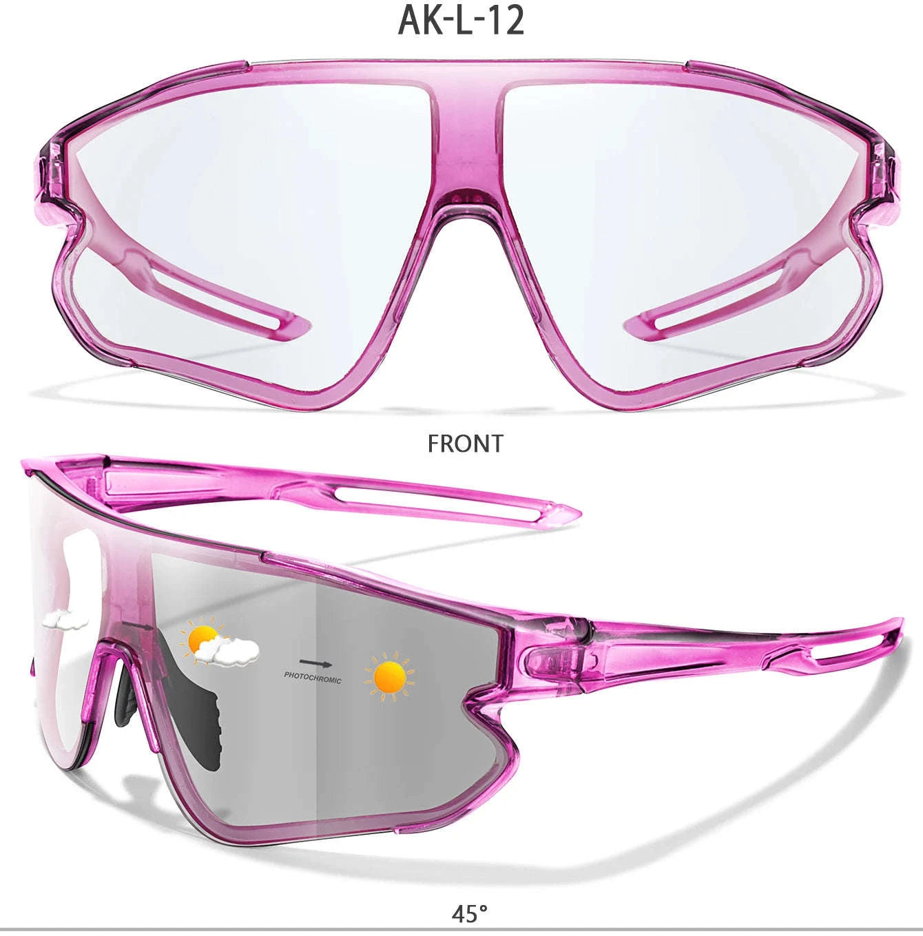 Men Women Photochromic Motorcycle Glasses for Outdoor Sports-AQ16 / China Mainland