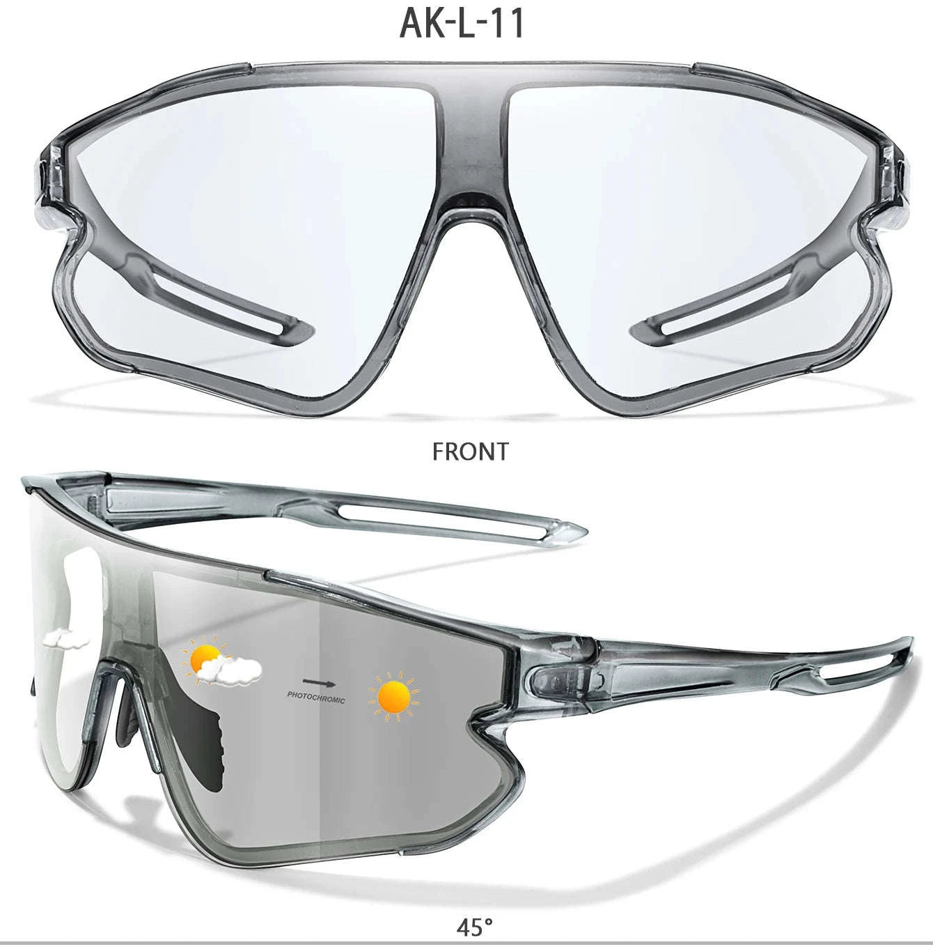 Men Women Photochromic Motorcycle Glasses for Outdoor Sports-AQ16 / China Mainland