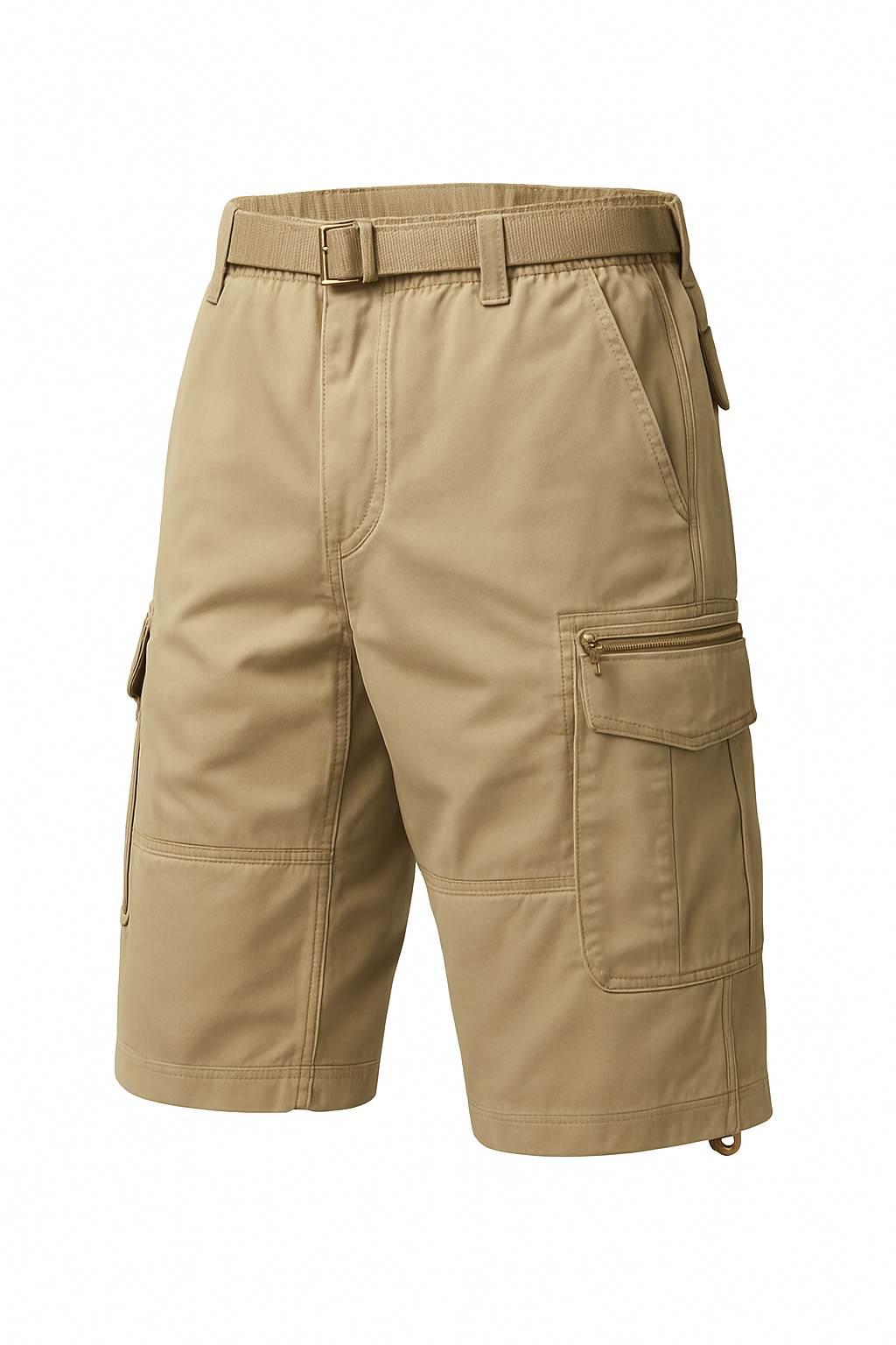 Men’s Cotton Cargo Shorts with 7 Pockets and Loose Fit