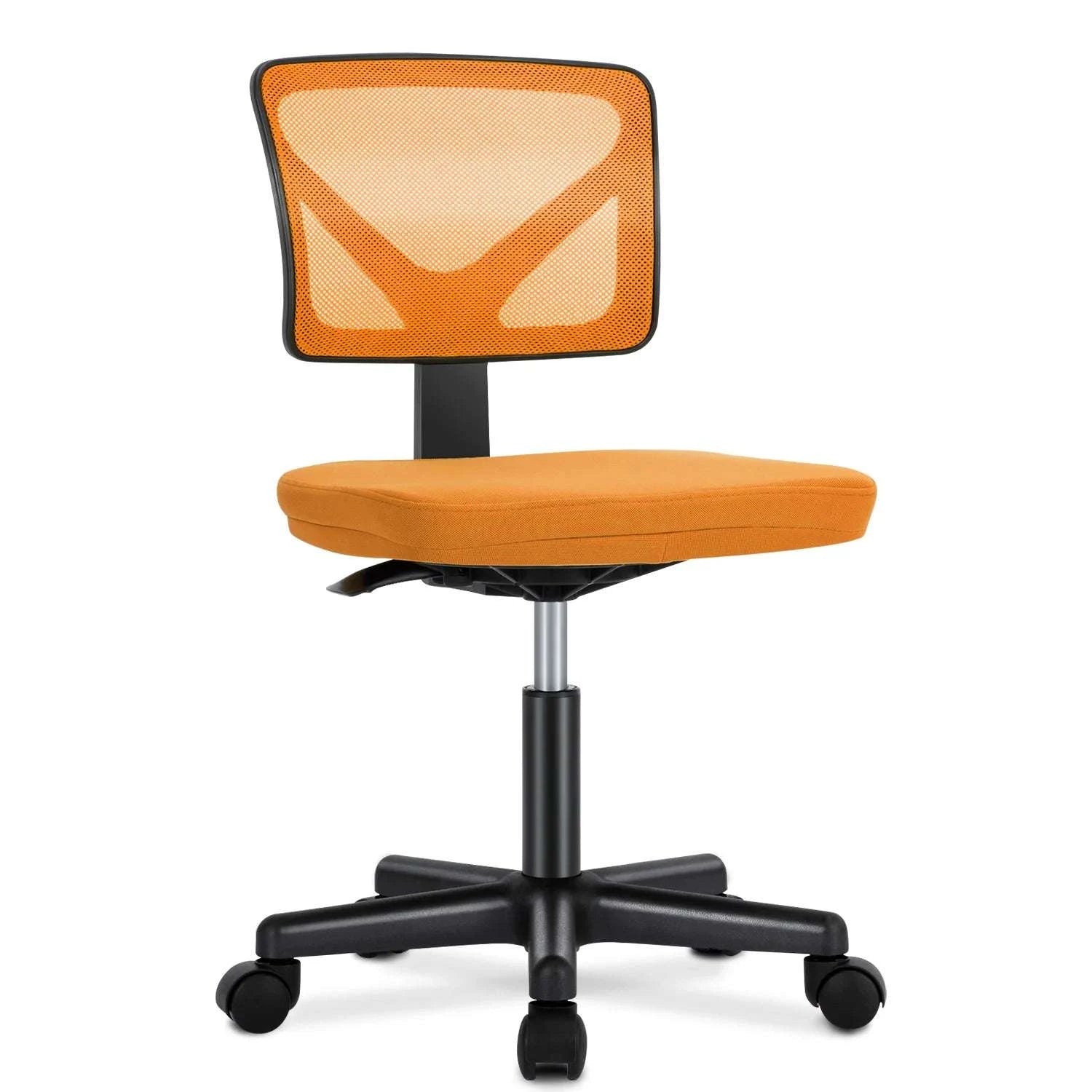 Mesh Armless Office Chair with Lumbar Support & Adjustable Height-black / United States