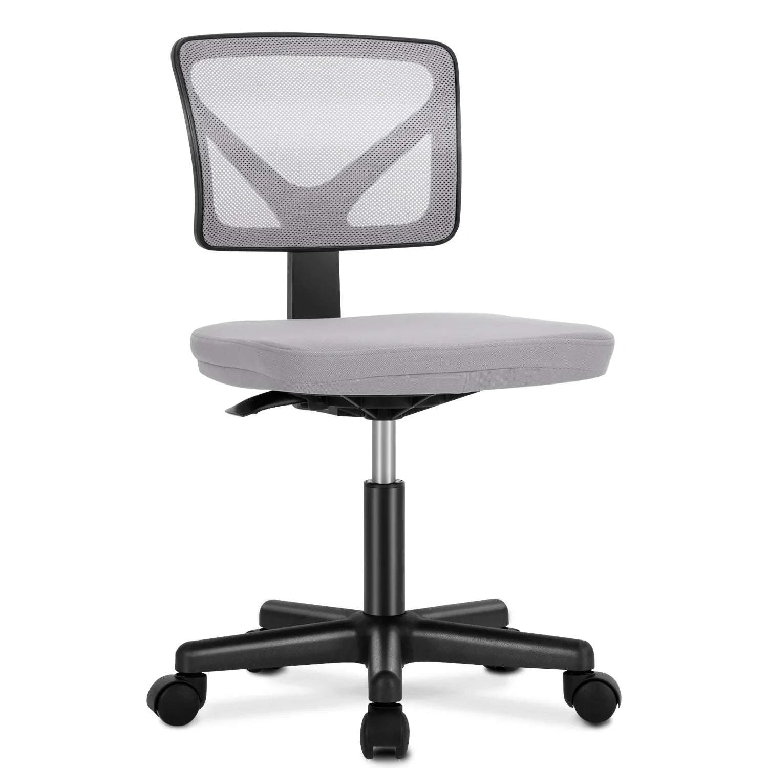 Mesh Armless Office Chair with Lumbar Support & Adjustable Height-black / United States