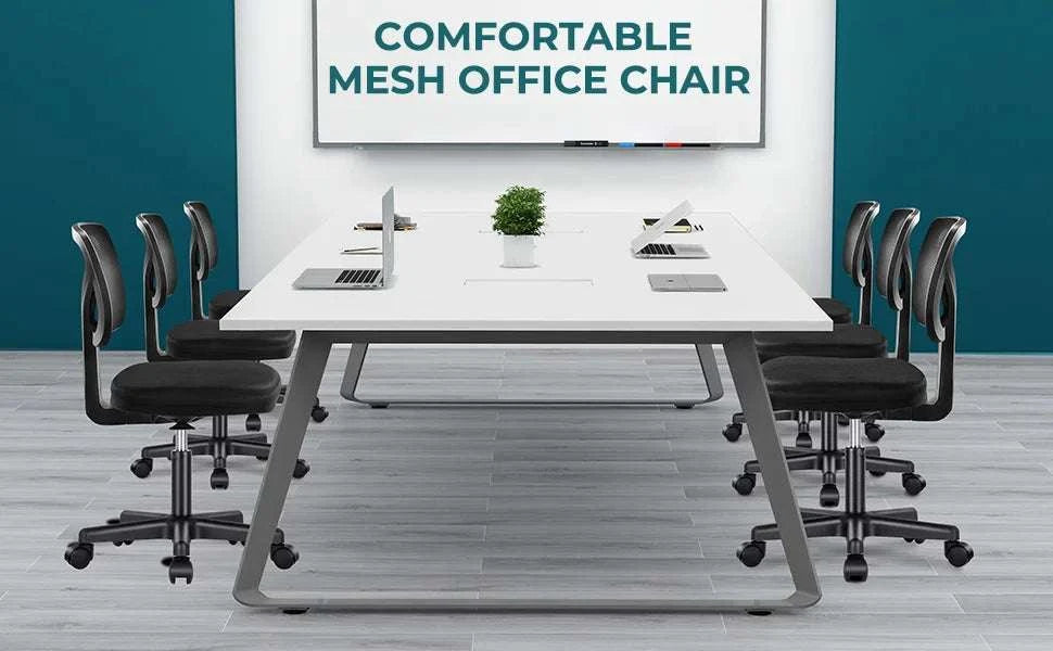 Mesh Armless Office Chair with Lumbar Support & Adjustable Height-black / United States