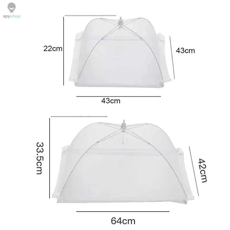Mesh Food Cover – Foldable Pest‑Blocking Protection for Indoor & Outdoor Meals-WHITE-3PCS / 43x43x22cm