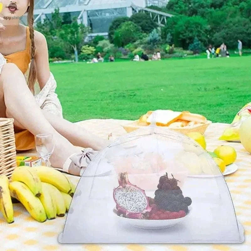 Mesh Food Cover for Pest-Free Indoor and Outdoor Meals-WHITE-3PCS / 43x43x22cm