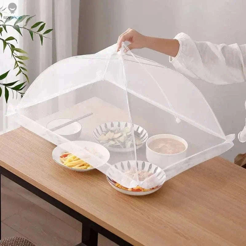 Mesh Food Cover for Pest-Free Indoor and Outdoor Meals-WHITE-3PCS / 43x43x22cm
