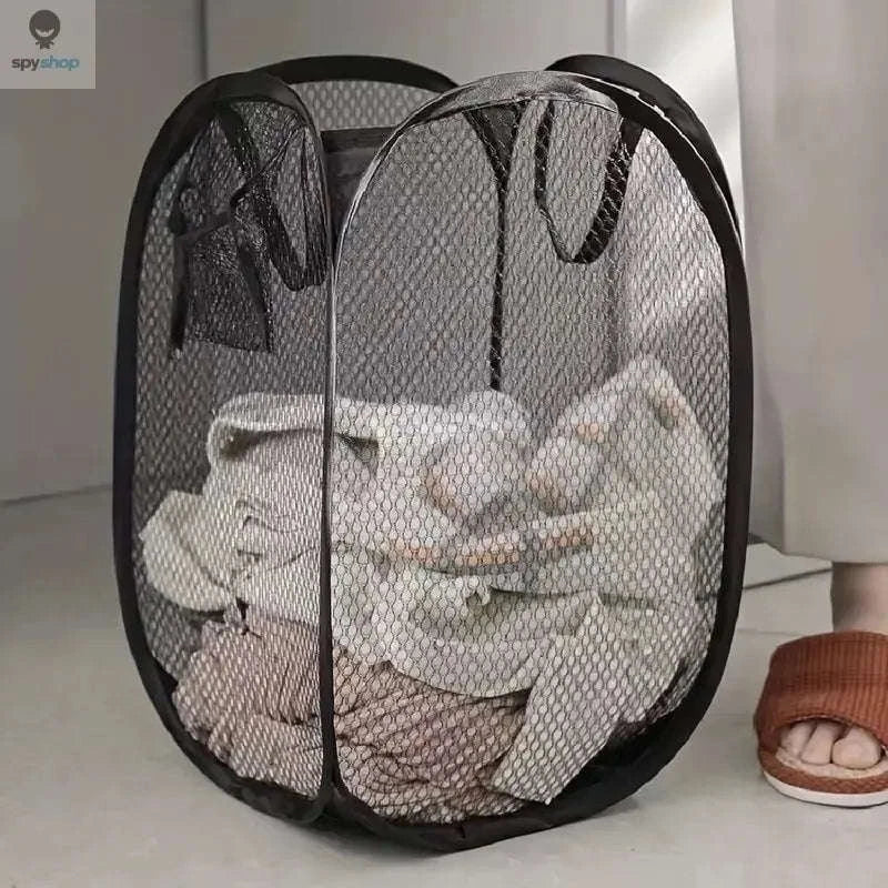 Mesh Pop-Up Laundry Basket – Foldable, Breathable, Space-Saving Storage-2pcs