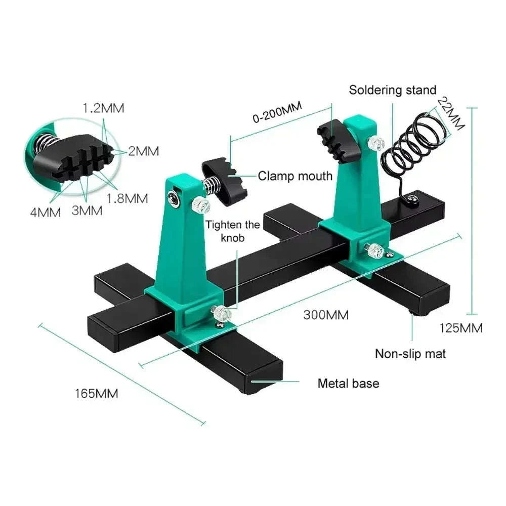 Metal 360° Rotation Adjustable PCB Holder Jig Soldering Stand Clamp-1 set / China Mainland