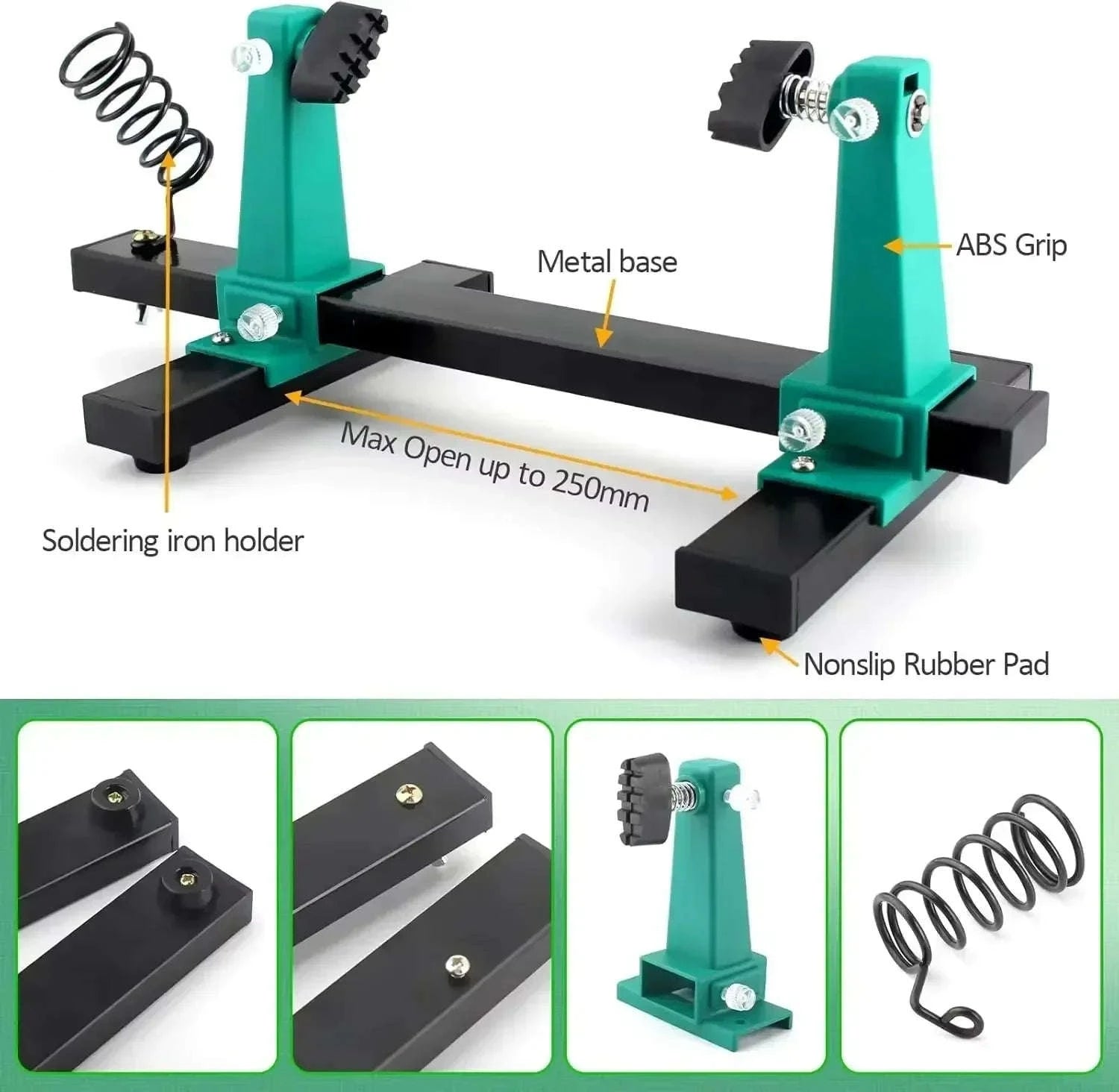 Metal 360° Rotation Adjustable PCB Holder Jig Soldering Stand Clamp-1 set / China Mainland