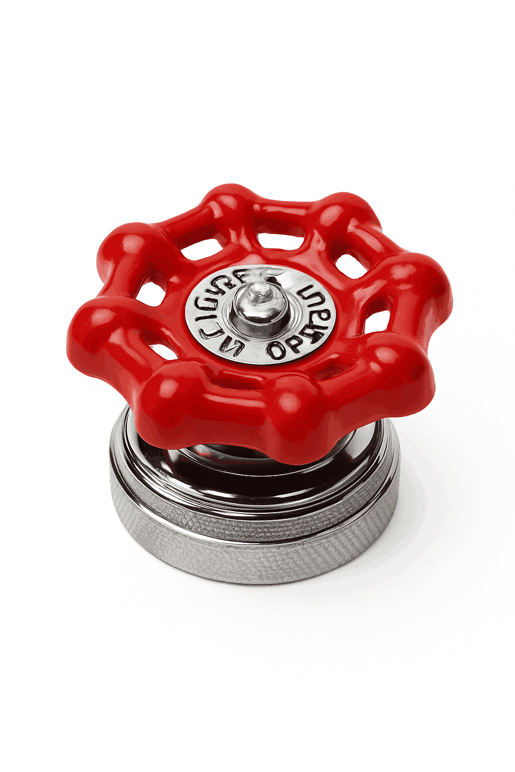 Metal Car Knob Decoration Red Self-Adhesive Interior Trim-Red