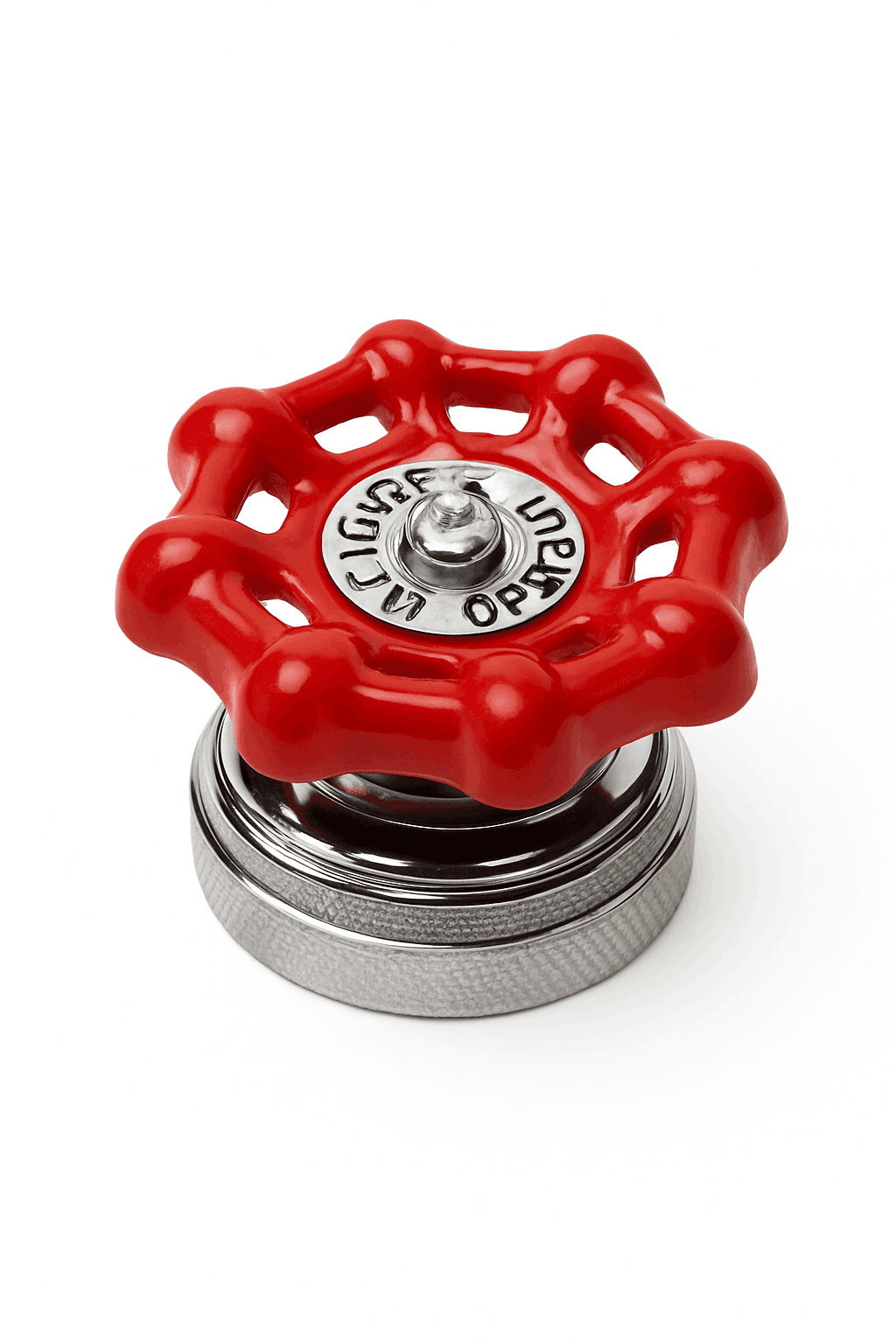 Metal Car Knob Decoration Red Self-Adhesive Interior Trim-Red