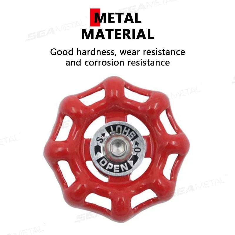 Metal Car Knob Decoration Red Self-Adhesive Interior Trim-Red