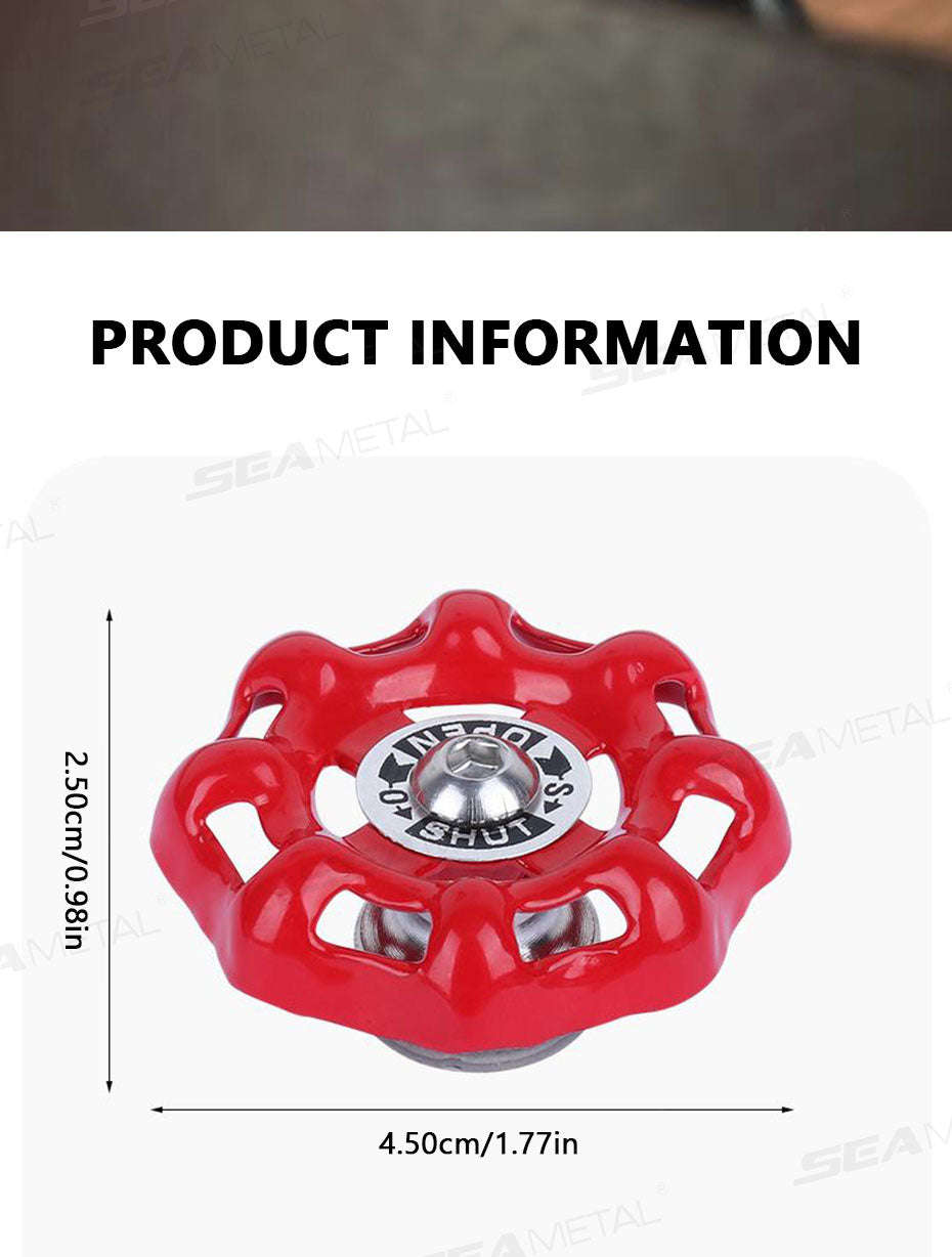 Metal Car Knob Decoration Red Self-Adhesive Interior Trim-Red