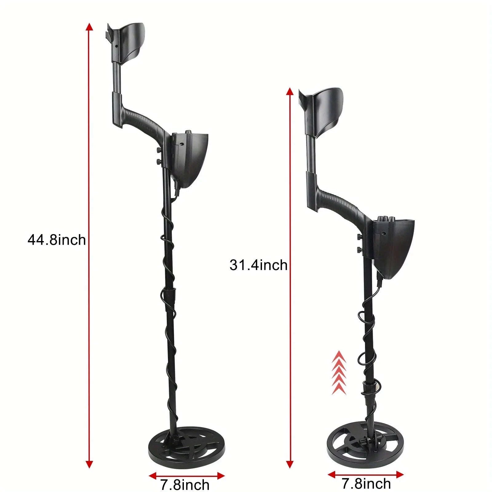 Metal Detector for Adults with Bigger LCD Display, 10–30 cm Depth-United States / Black