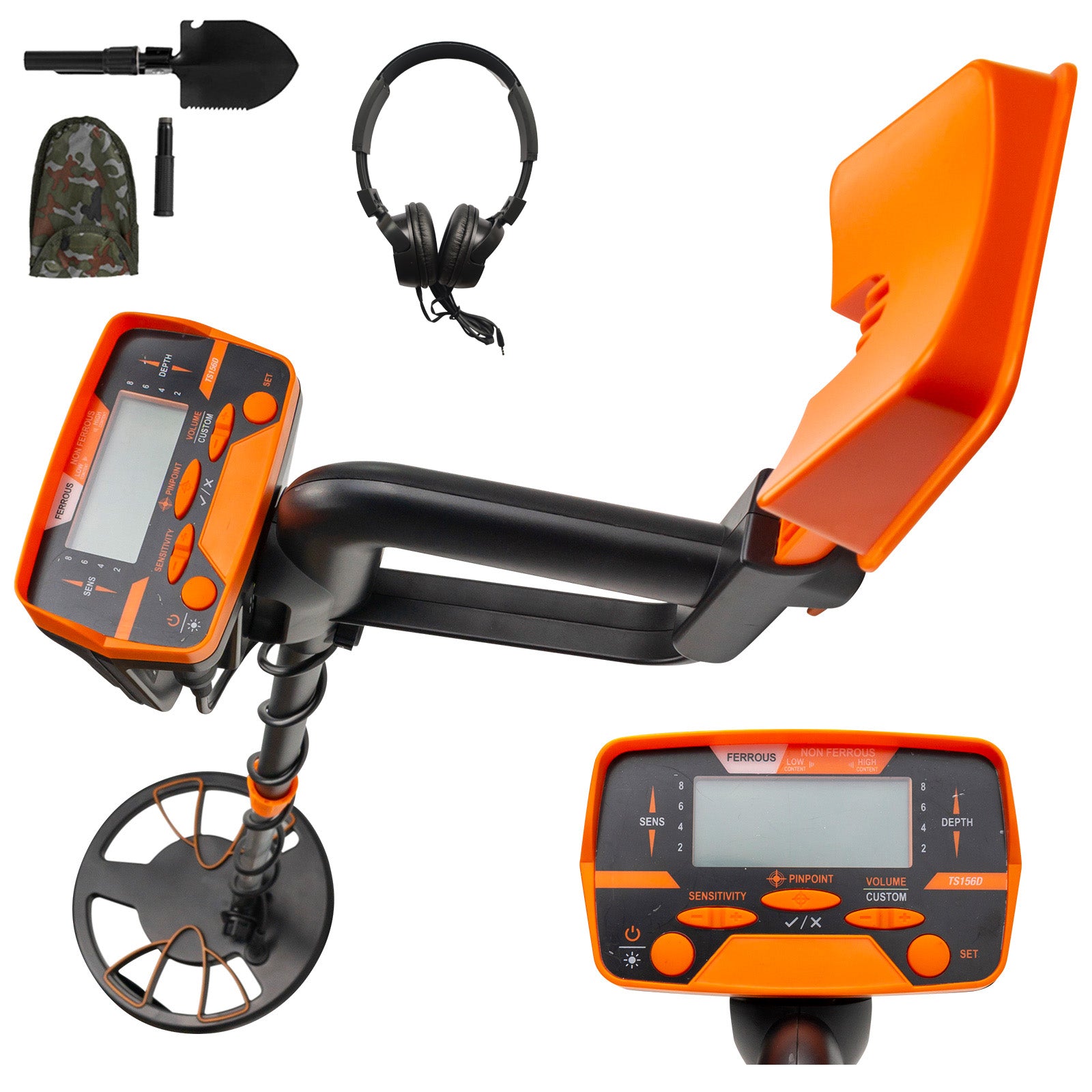Waterproof Metal Detector with LCD Display & Adjustable Shaft