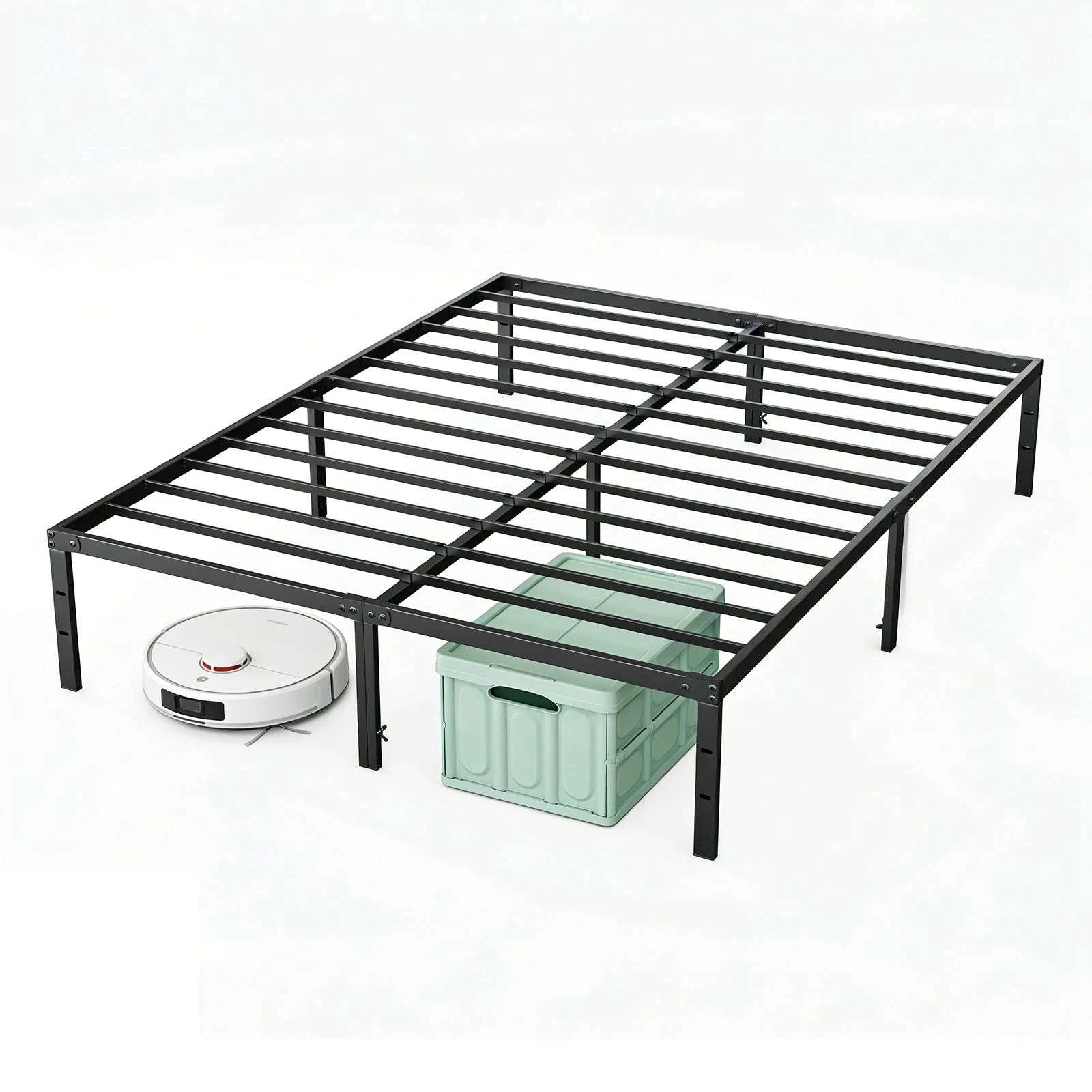 Metal Platform Bed Frame with 11.9in Storage & Steel Slats-Twin XL / United States