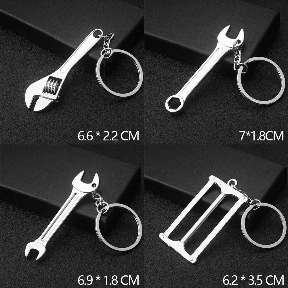 Metal Wrench Keychain Tool Pendant Key Ring-F