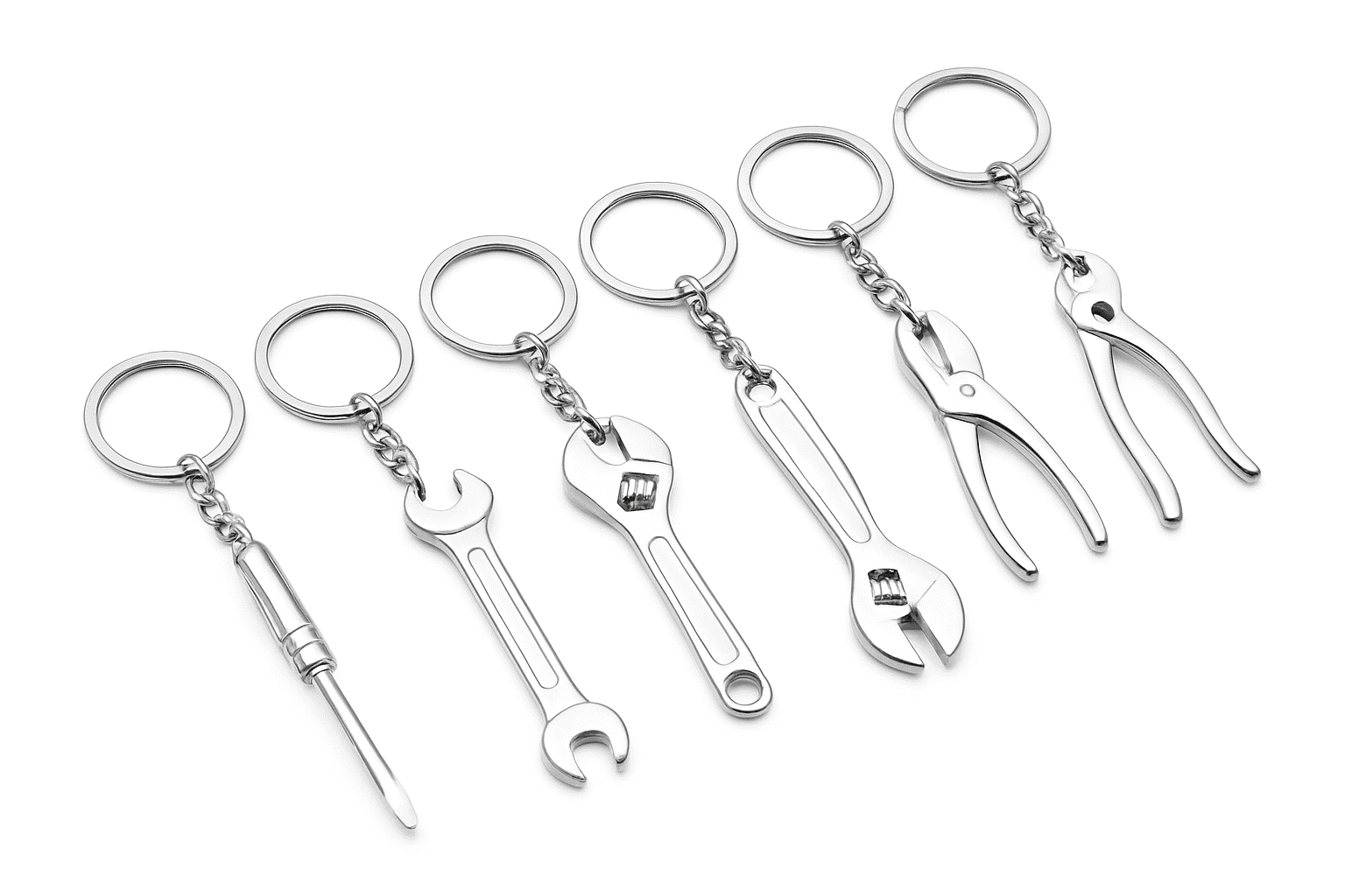 Metal Wrench Keychain Tool Pendant Key Ring-F