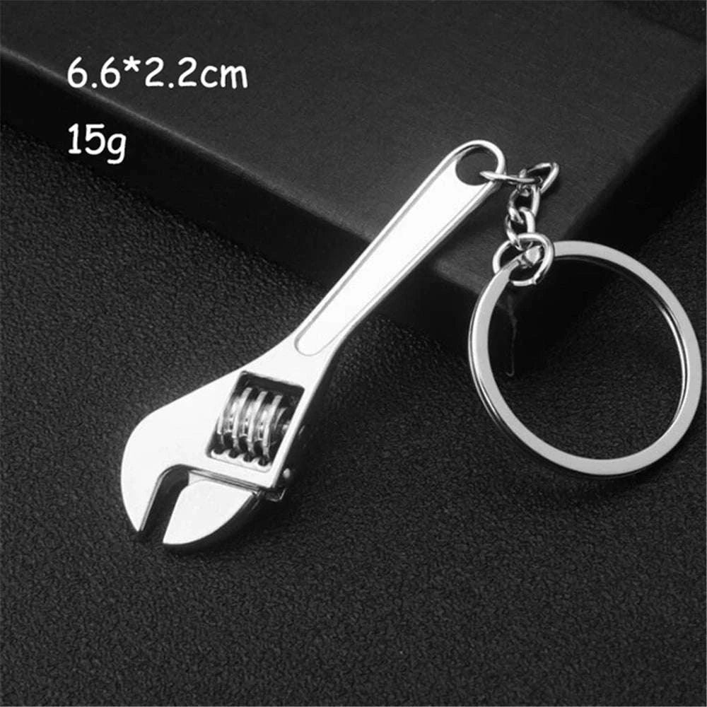 Metal Wrench Keychain Tool Pendant Key Ring-F