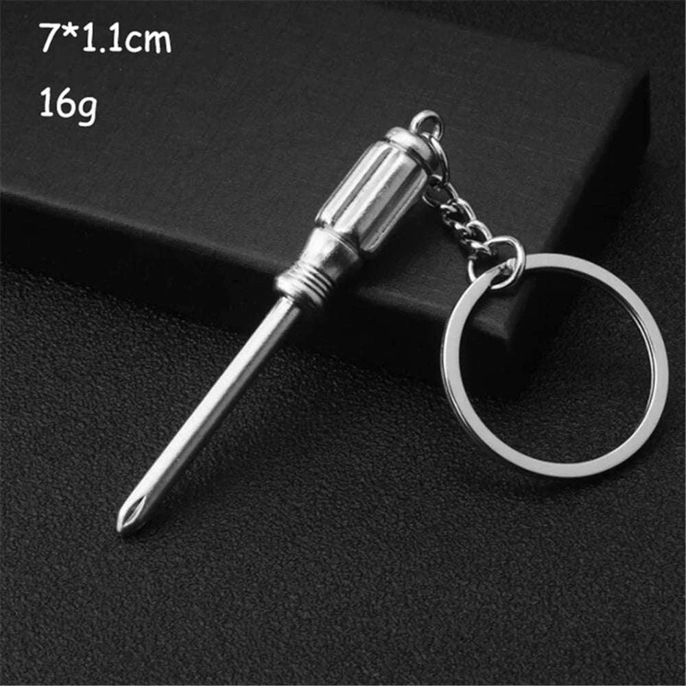 Metal Wrench Keychain Tool Pendant Key Ring-F